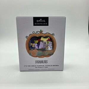 2024 Hallmark Peanuts Its‎ The Great Pumpkin Charlie  Brown Ornament Lights NEW